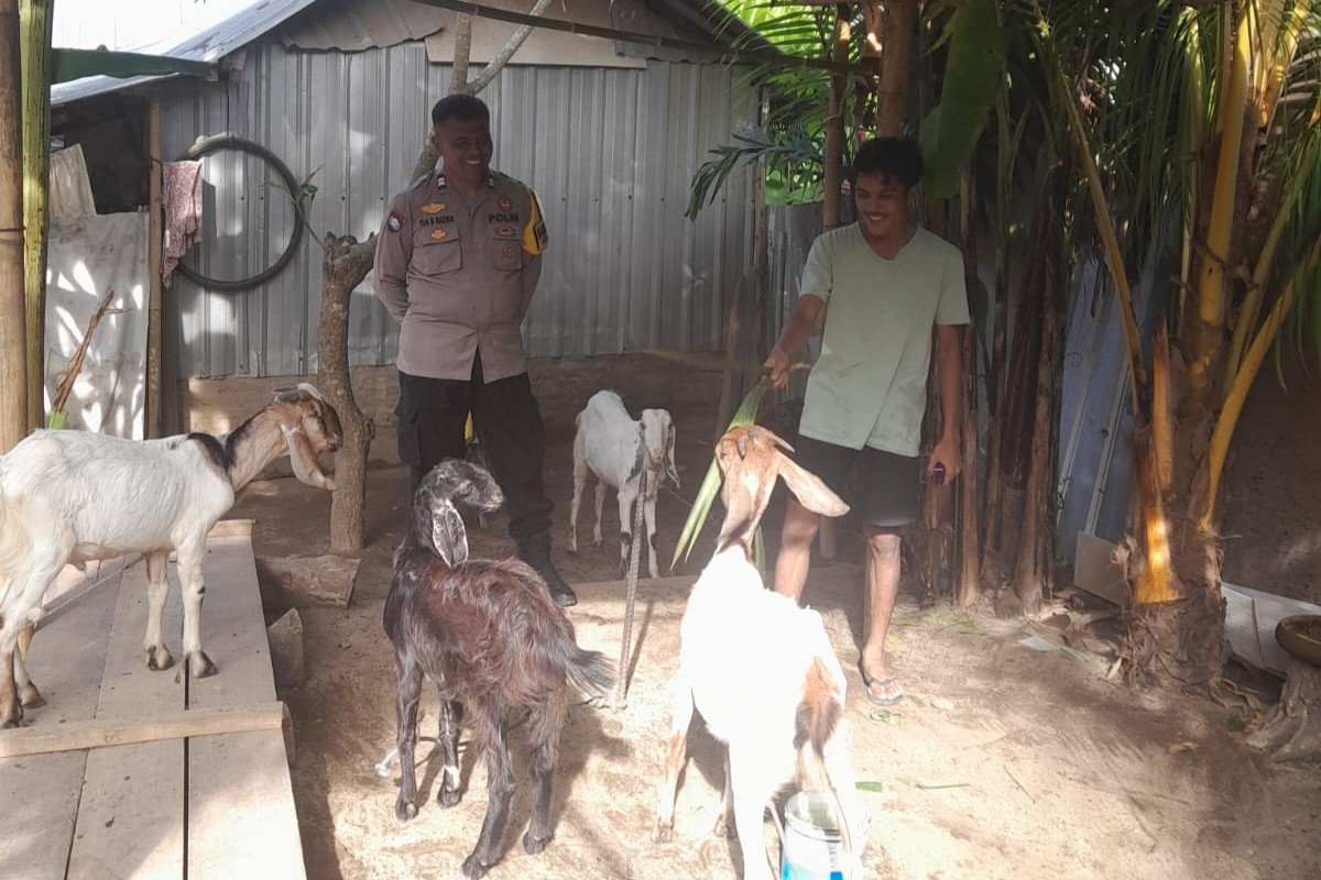 Bhabinkamtibmas Senggigi Gencarkan Edukasi Ketahanan Pangan di Dusun Krandangan