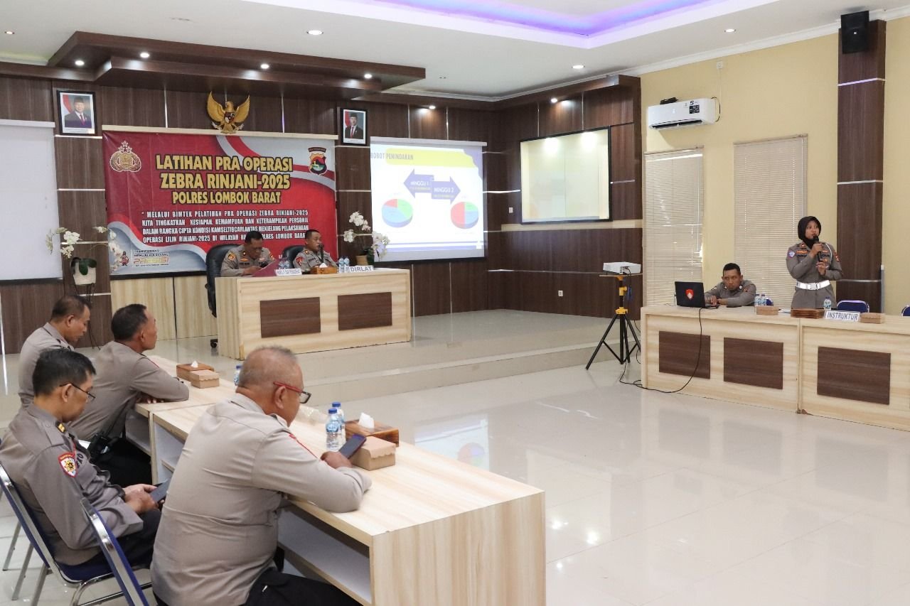 Ciptakan Kamseltibcar Lantas, Polres Lobar Rampungkan Lat Pra Ops Zebra